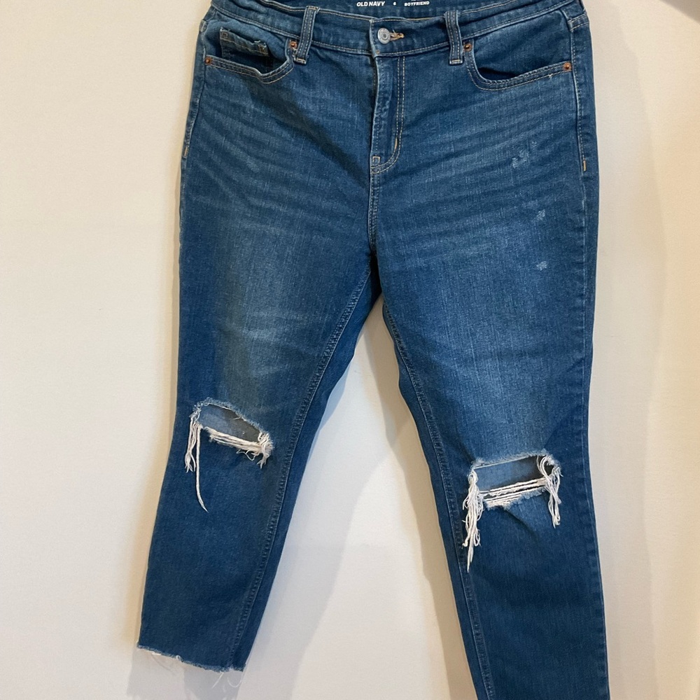 Old Navy Blue Boyfriend Jeans